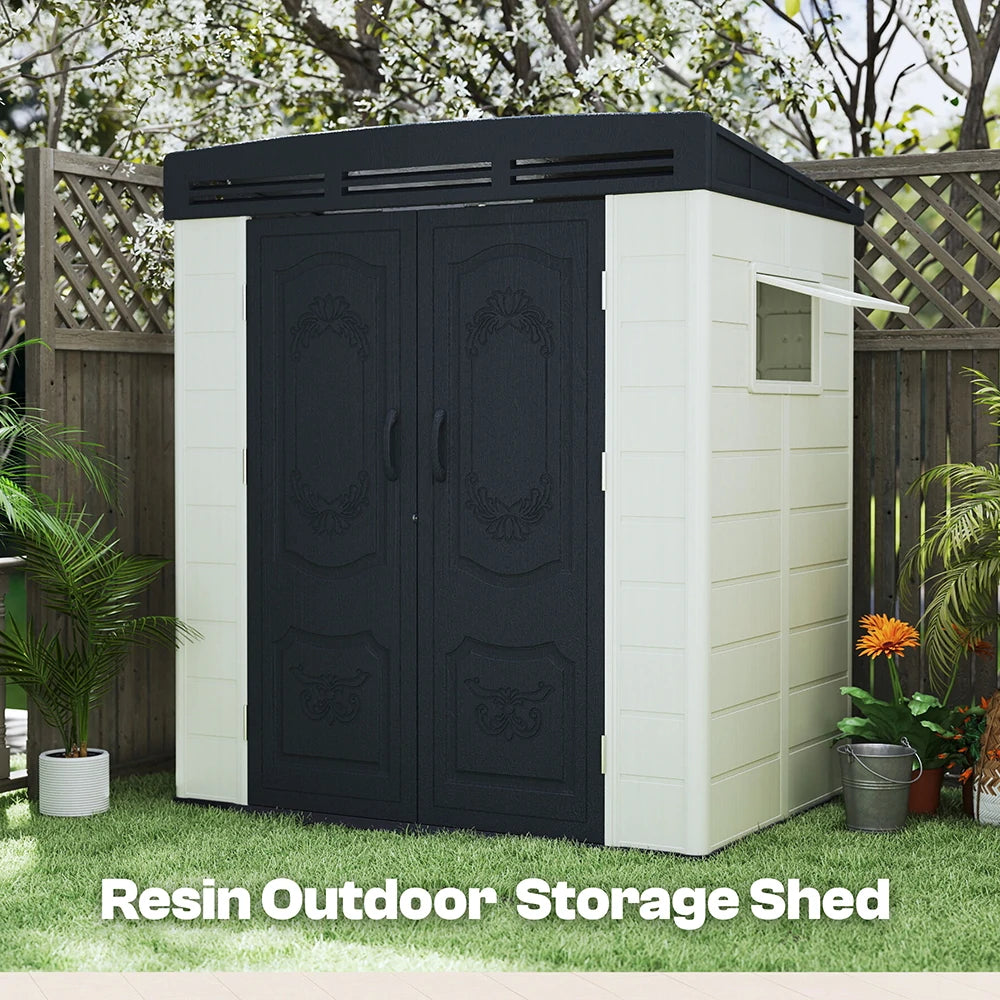 Resin Outdoor Storage Shed with Floor