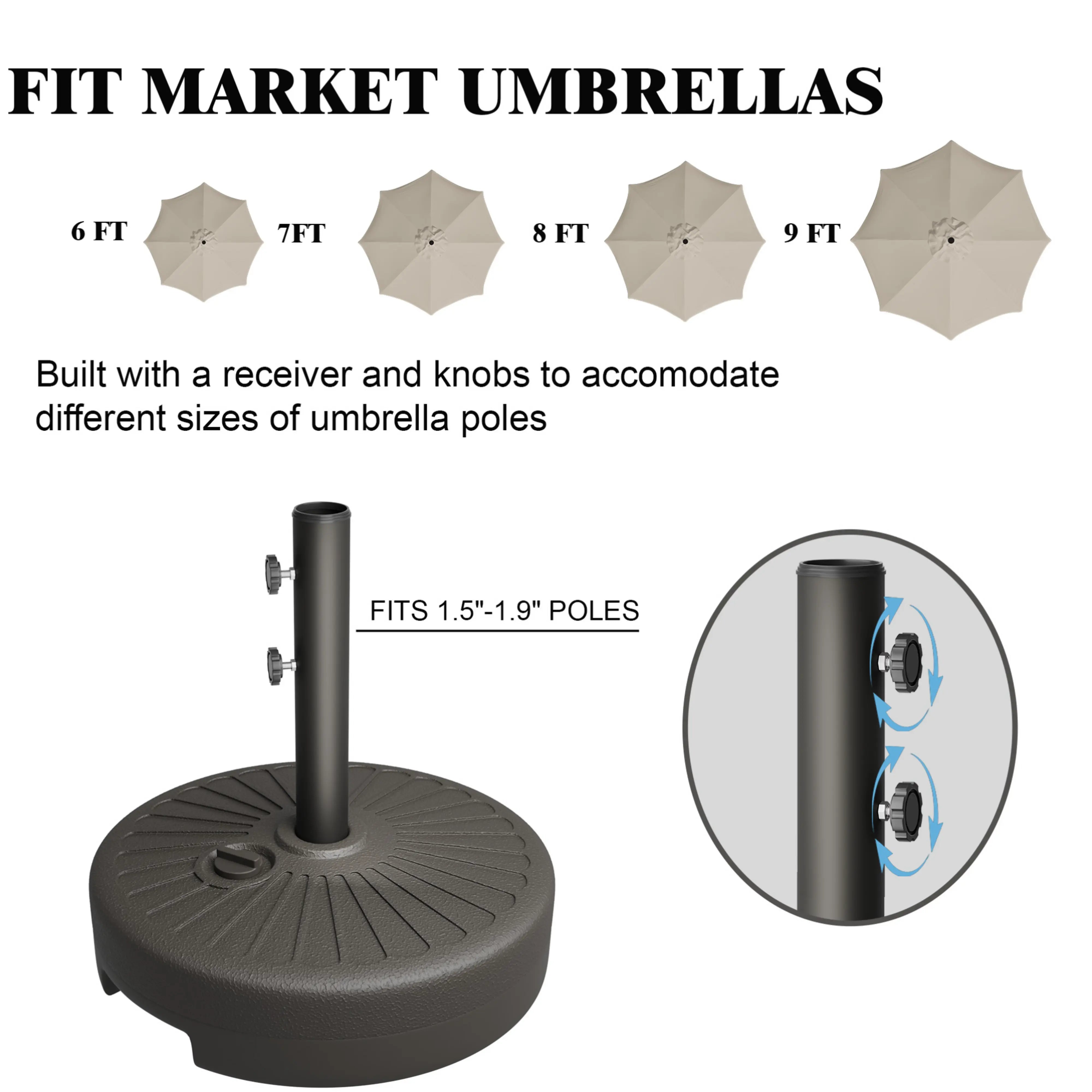 Umbrella Base Water Filled