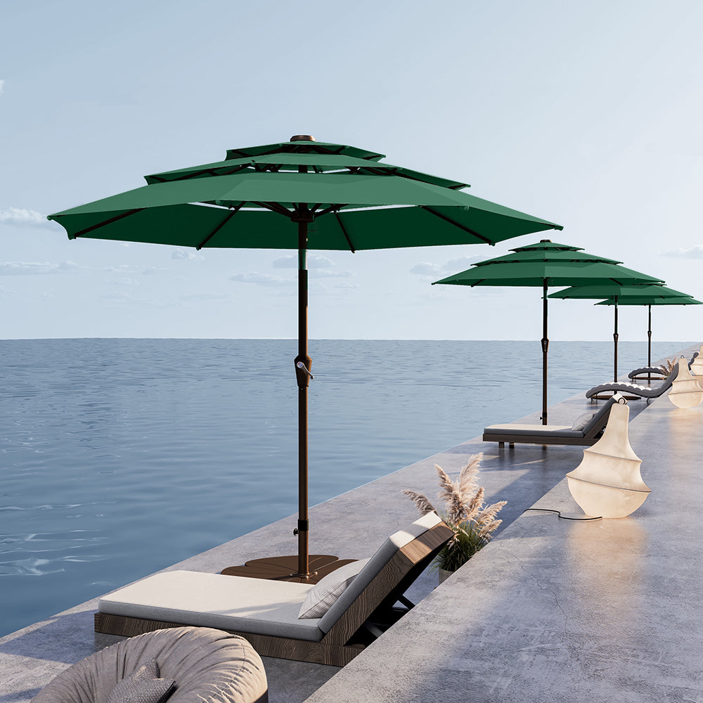 3-Tier Patio Umbrella - Push Button Tilt