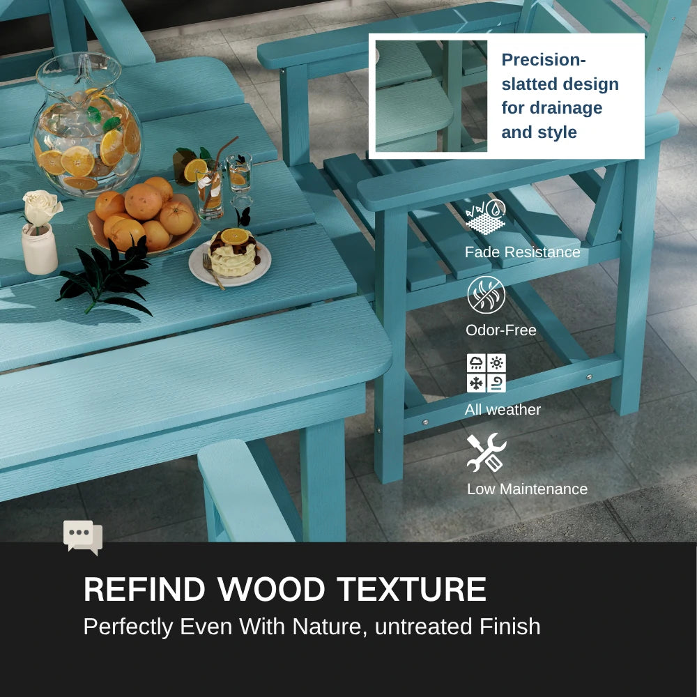 Patio Kingdom HDPE Dining table set