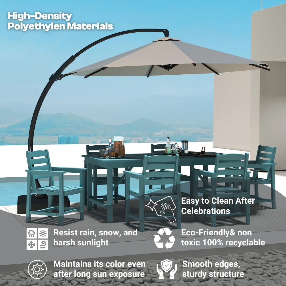 Patio Kingdom HDPE Dining table set