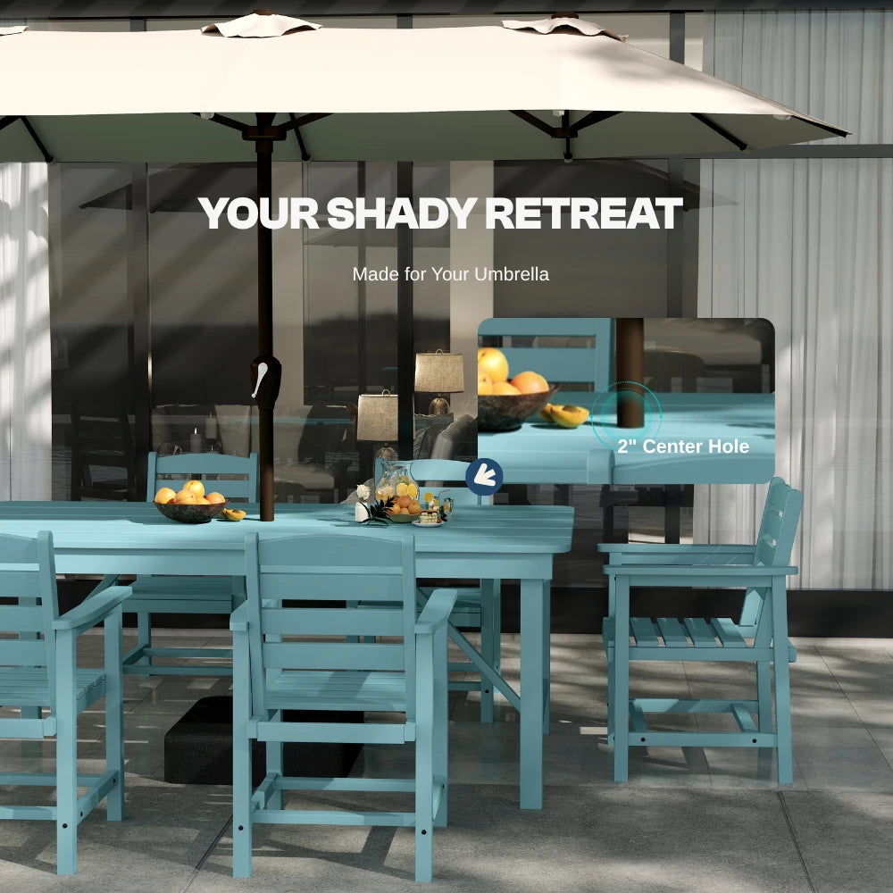 Patio Kingdom HDPE Dining table set