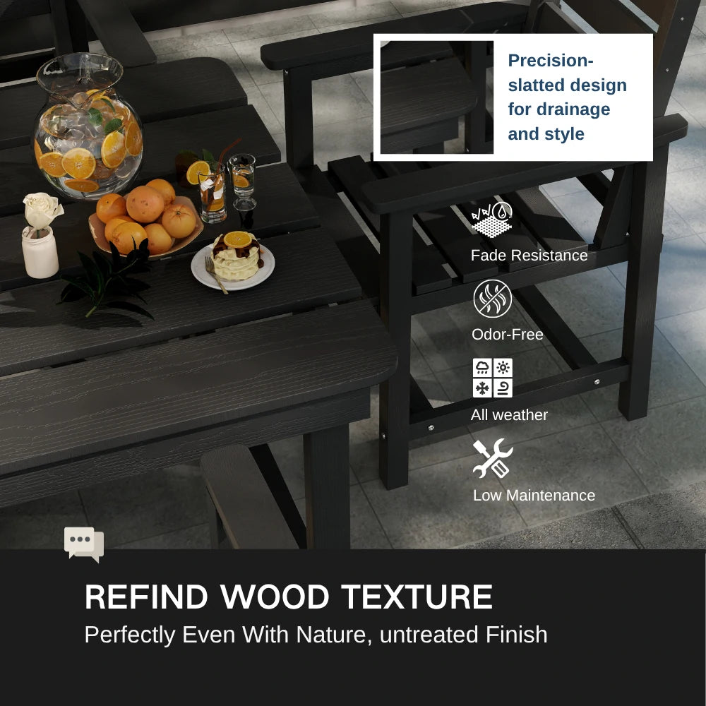 Patio Kingdom HDPE Dining table set