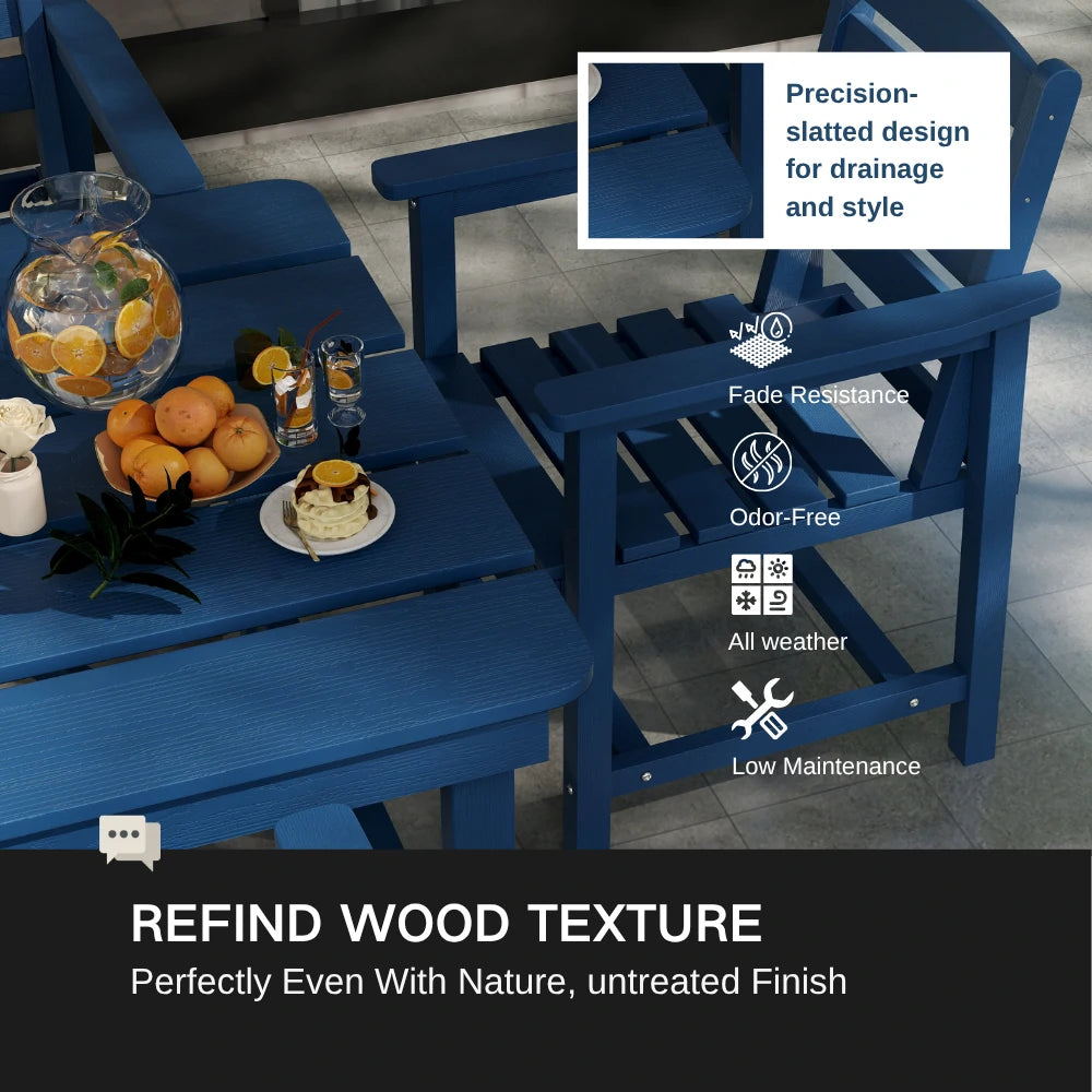 Patio Kingdom HDPE Dining table set
