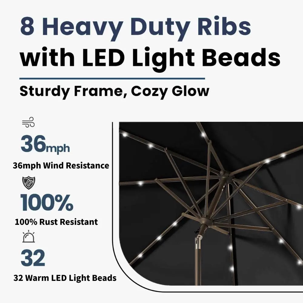 patiokingdom led outdoor umbrella