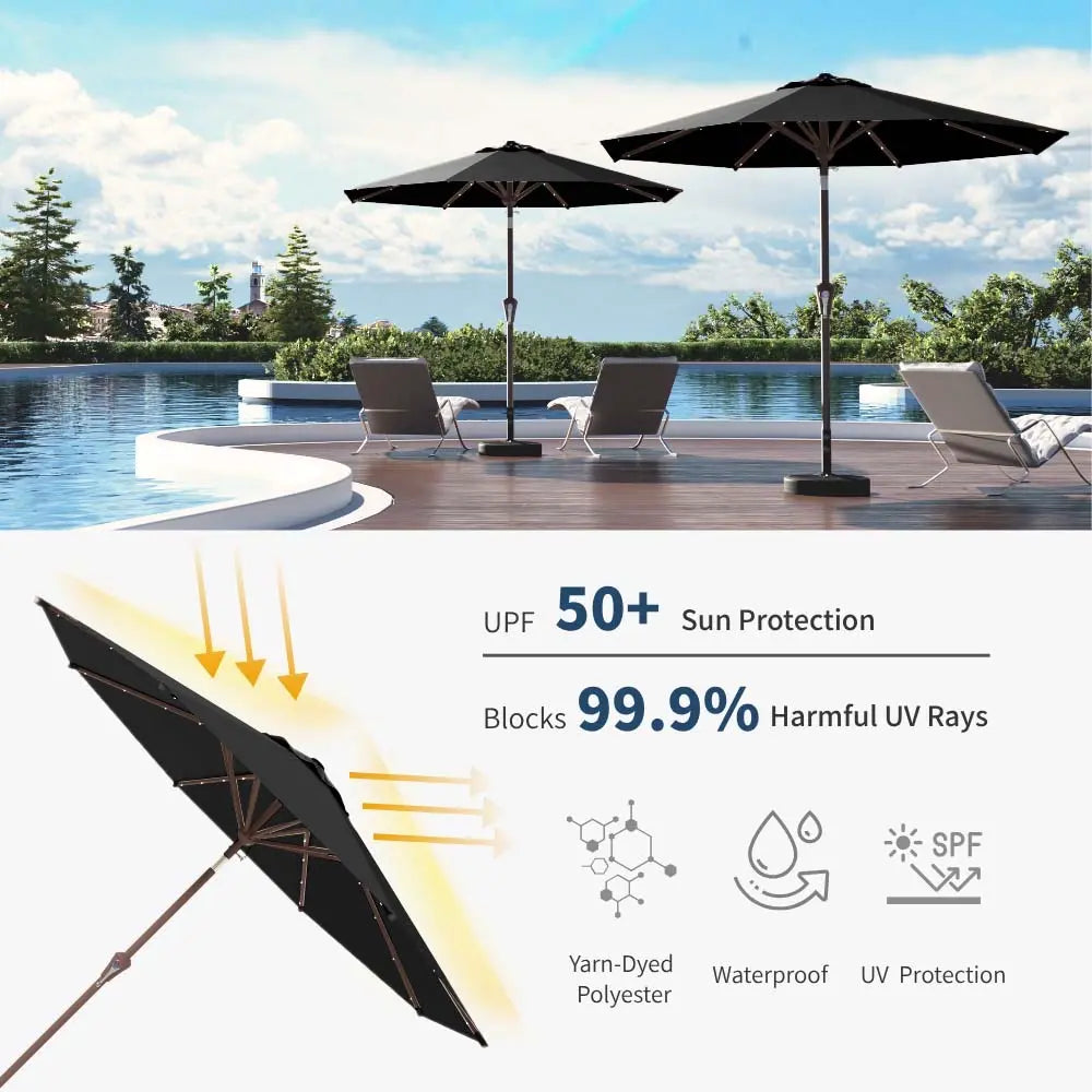 patiokingdom led outdoor umbrella