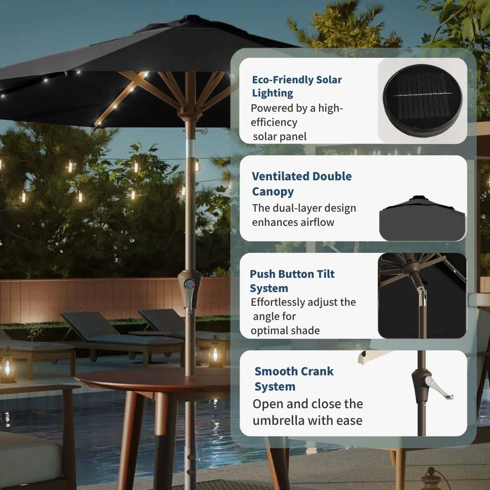 patiokingdom led outdoor umbrella