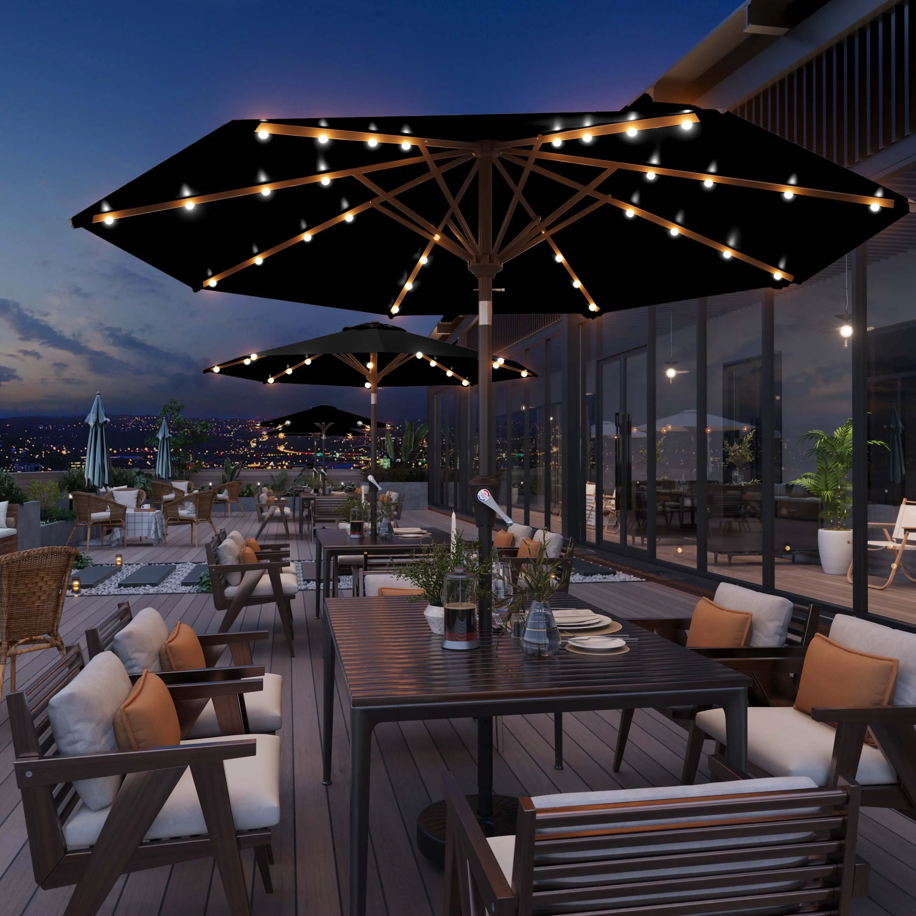 patiokingdom led outdoor umbrella