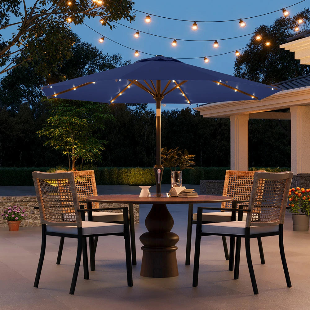 PatioKingdom outdoor umbrella with solar lights