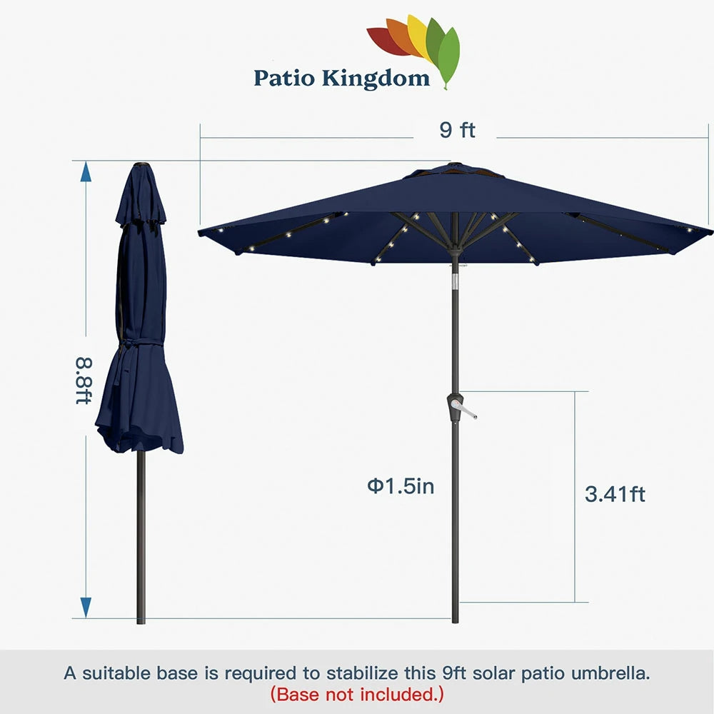 PatioKingdom outdoor umbrella with solar lights