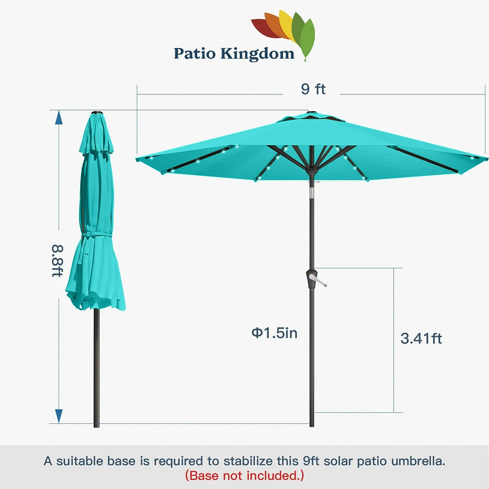 PatioKingdom outdoor umbrella with solar lights