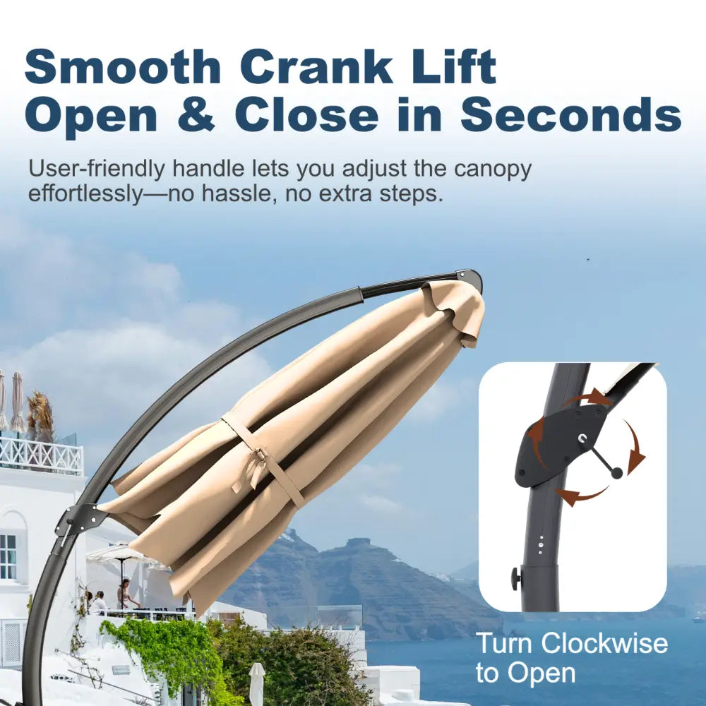 patiokingdom rectangular cantilever umbrella