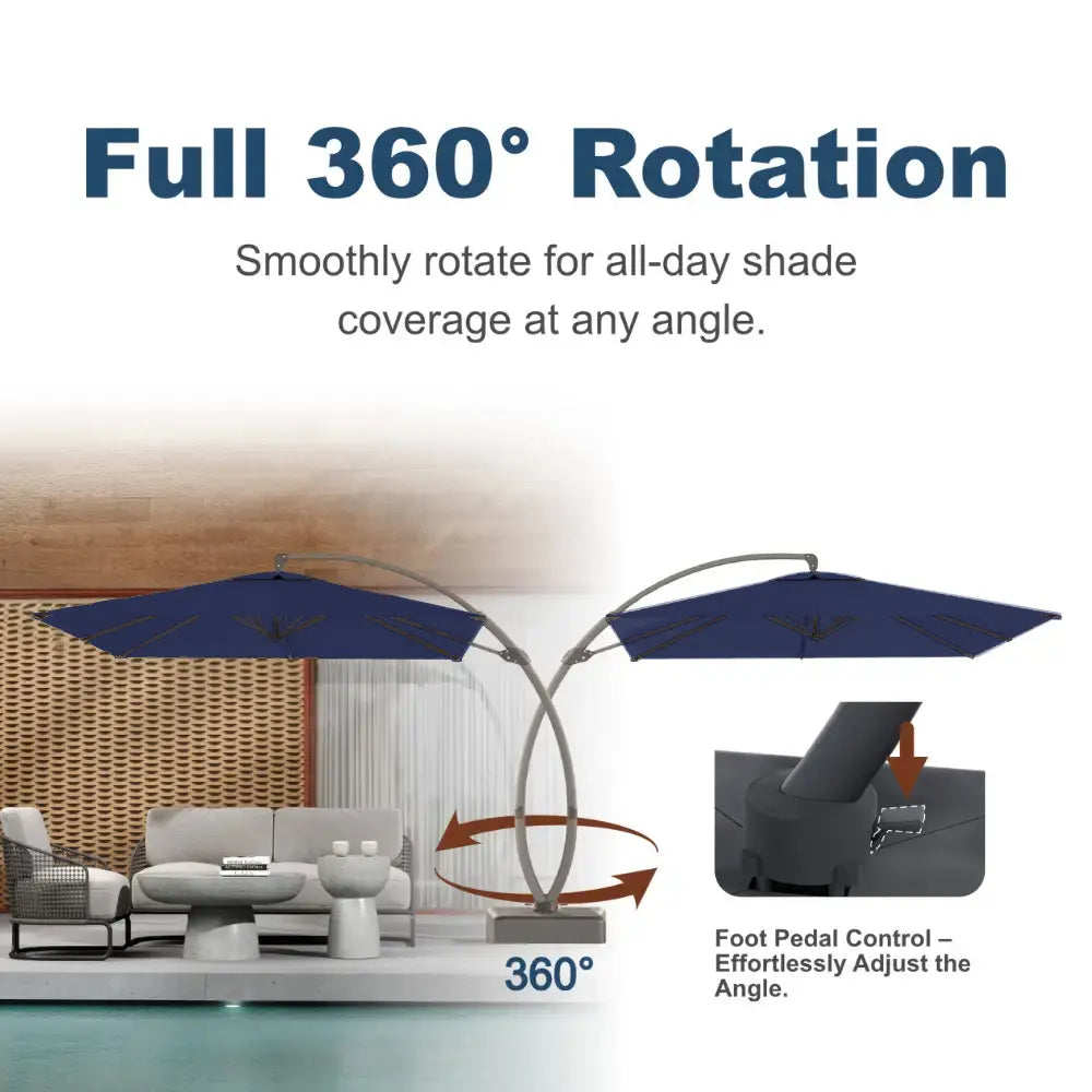 patiokingdom rectangular cantilever umbrella