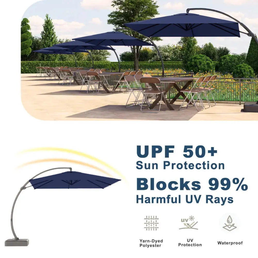 patiokingdom rectangular cantilever umbrella