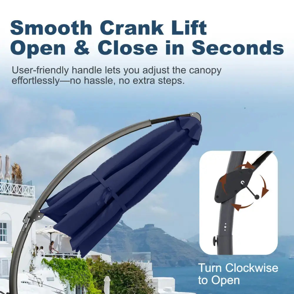 patiokingdom rectangular cantilever umbrella