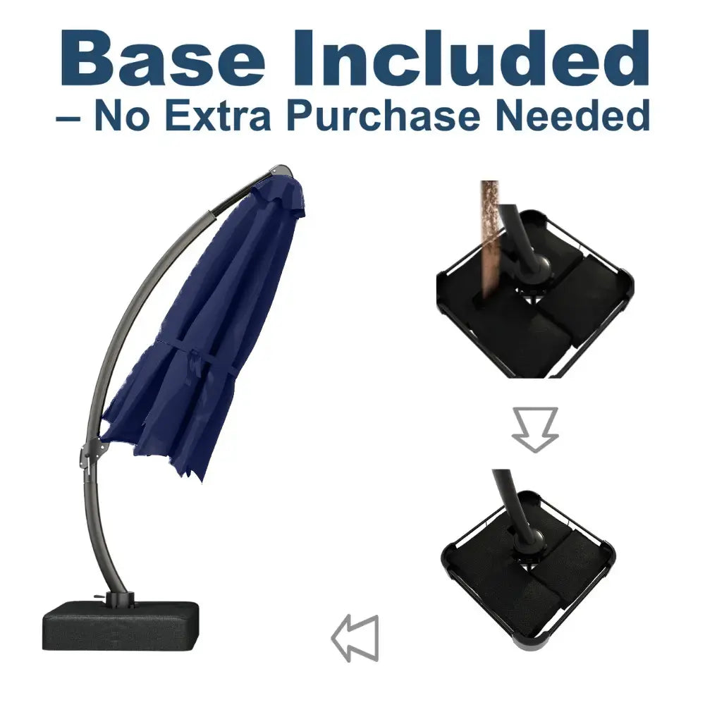 patiokingdom rectangular cantilever umbrella