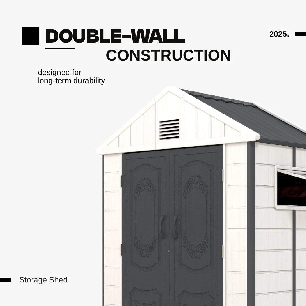 Resin Outdoor Storage Shed with Floor