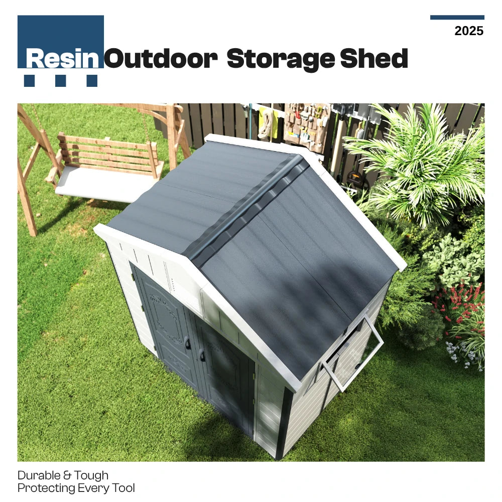 Resin Outdoor Storage Shed with Floor