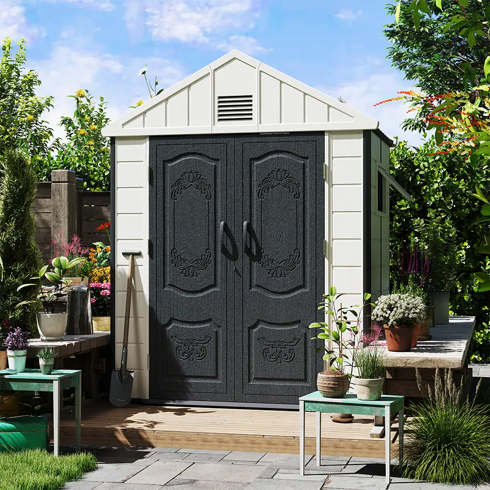Resin Outdoor Storage Shed with Floor