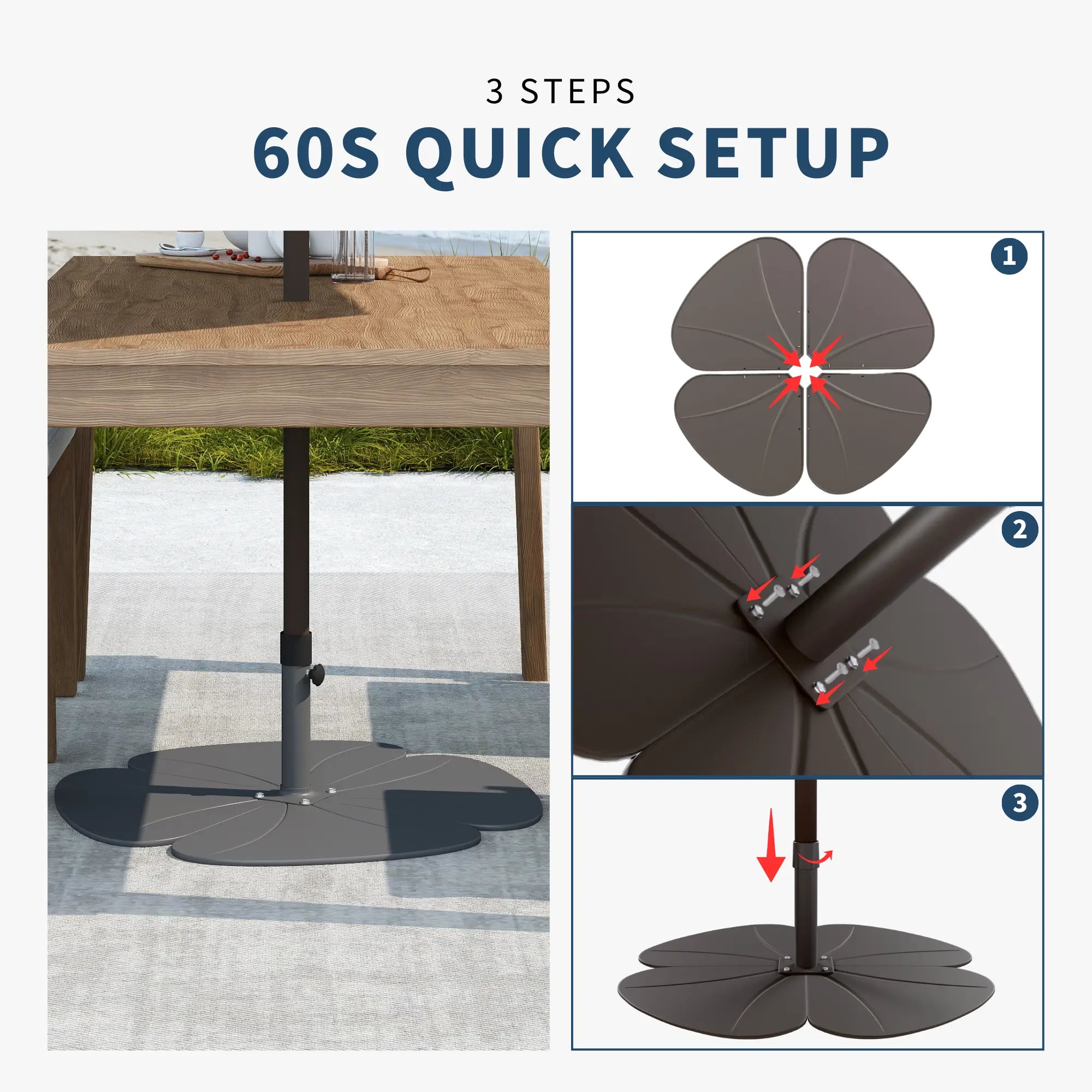 Petal Patio Umbrella Base