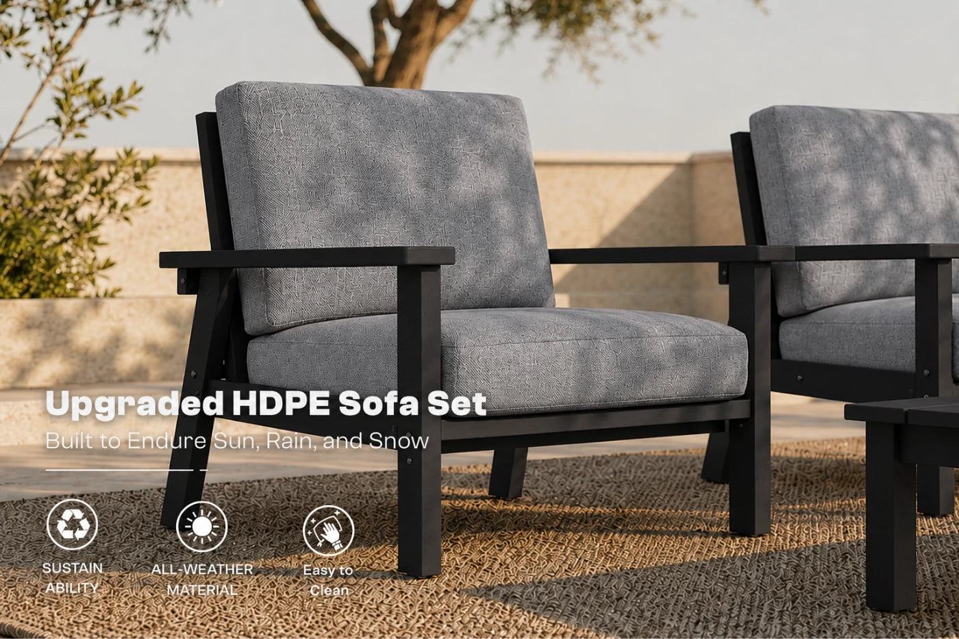 Perli™ HDPE Patio Armchair Set