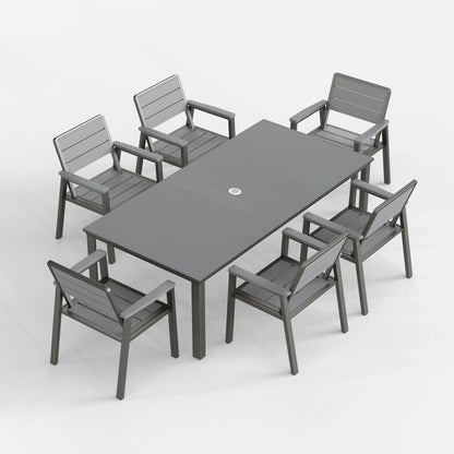 HDPE Outdoor Dining Set for 6