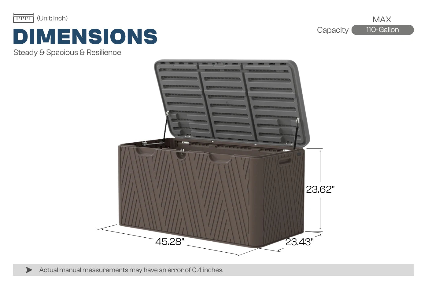110 Gallon Storage Box