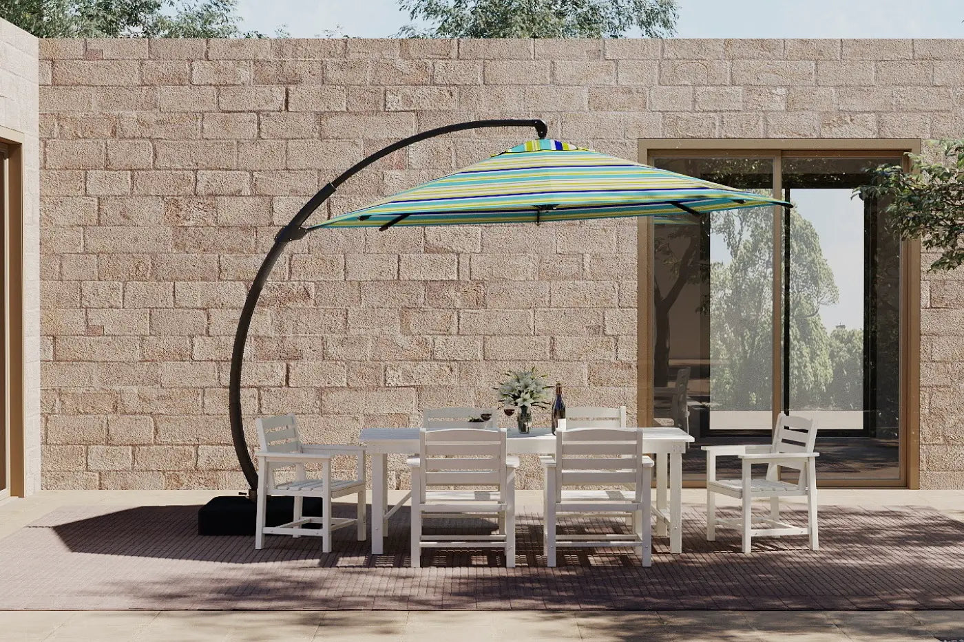 Cantilever Umbrella with Base