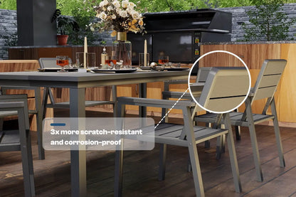 7 Piece Metal Frame Dining Set
