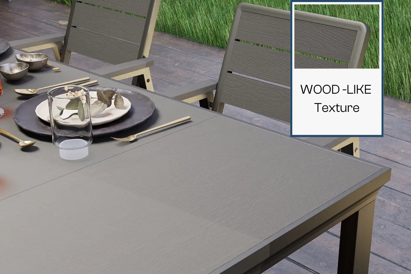 7 Piece Metal Frame Dining Set