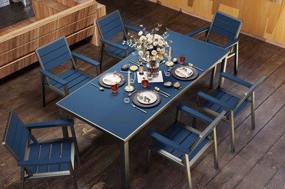 7 Piece Metal Frame Dining Set
