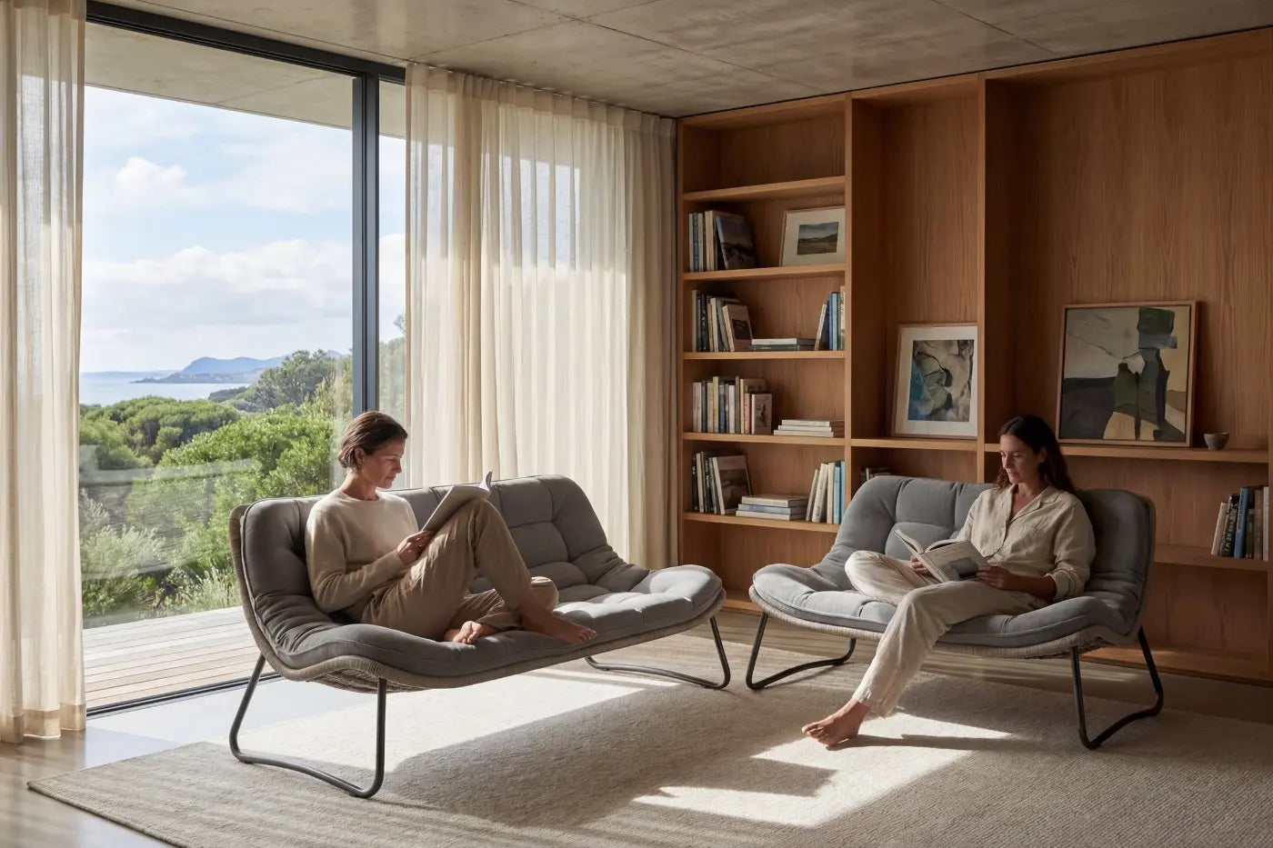 Two-Seater Wicker Chair