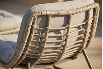 Wicker Lounge Chair with Ottoman