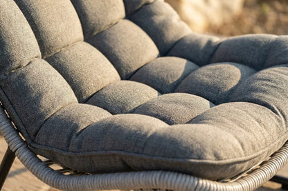 Wicker Lounge Chair with Ottoman