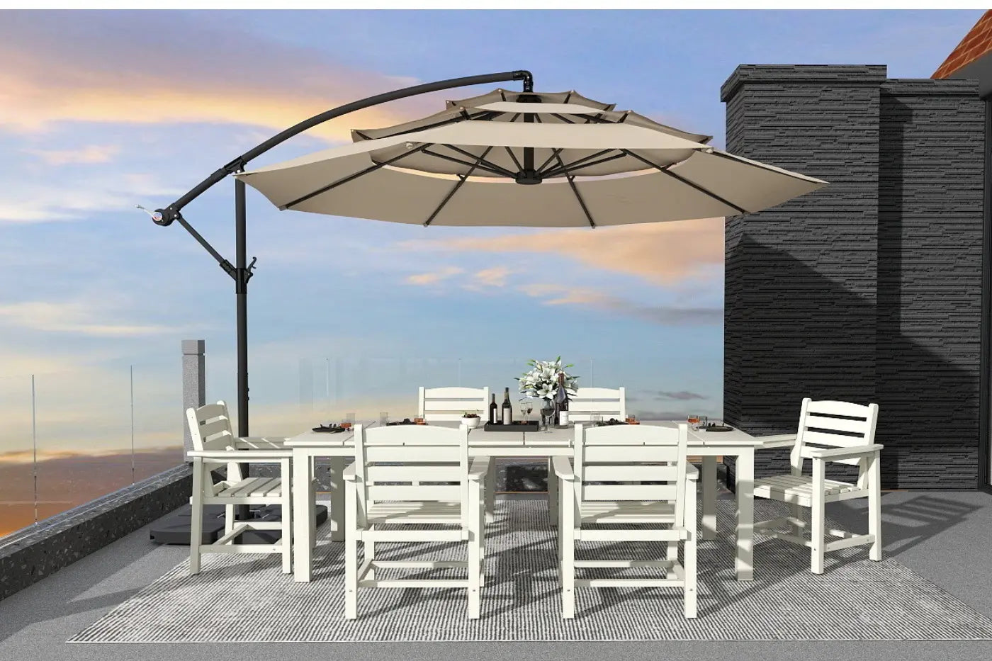 3 Tier Cantilever Patio Umbrella