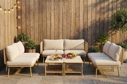 Modular Rope-Woven L-Shaped Sofa