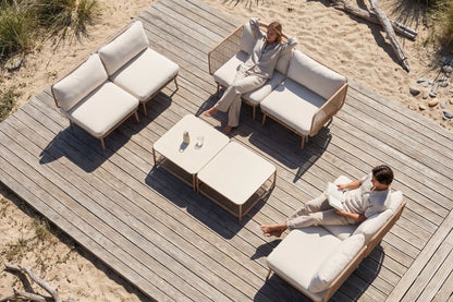 Modular Rope-Woven L-Shaped Sofa