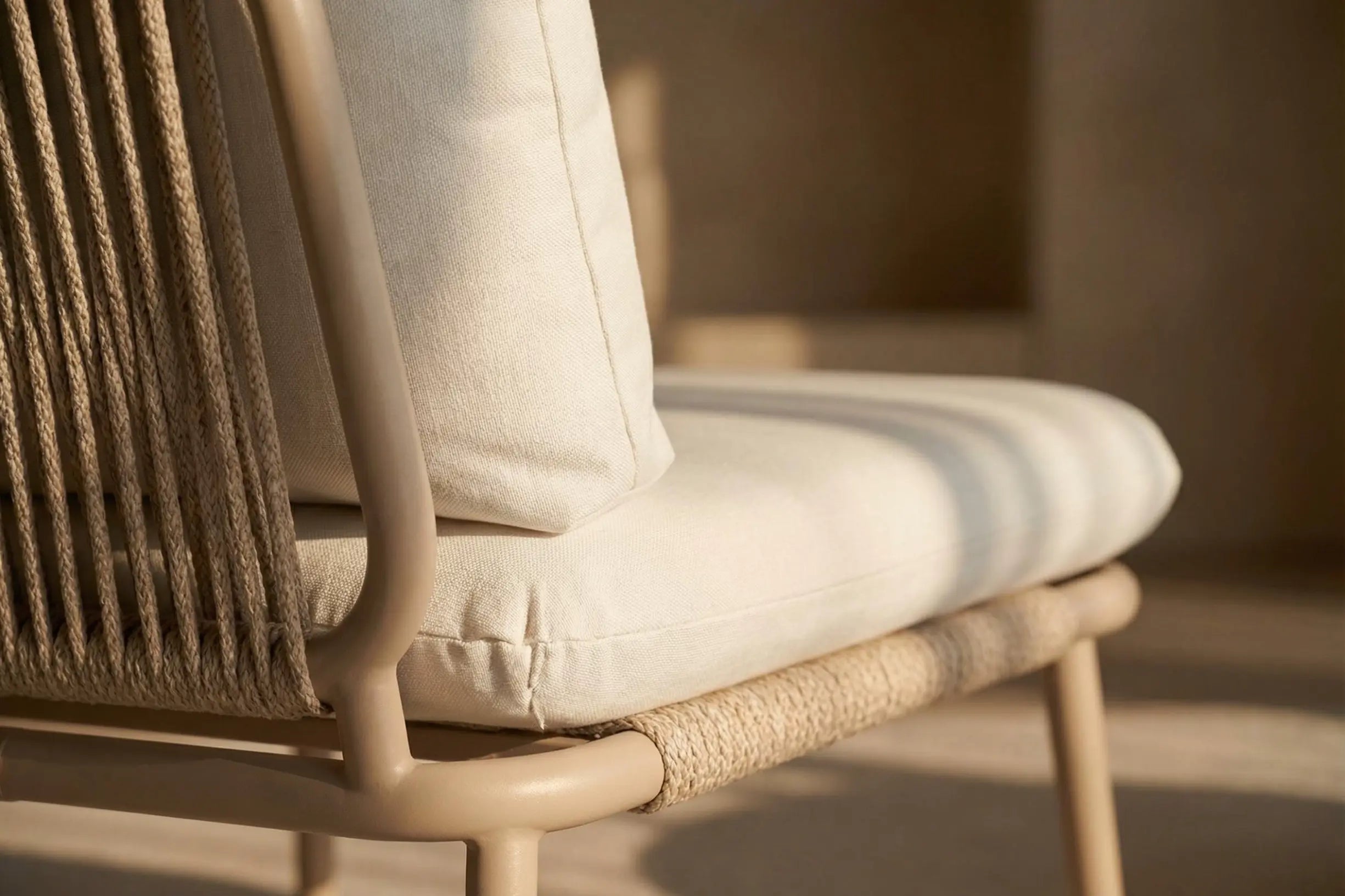 Modular Rope-Woven L-Shaped Sofa