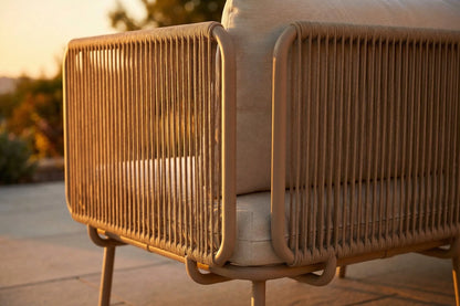 Modular Rope-Woven L-Shaped Sofa