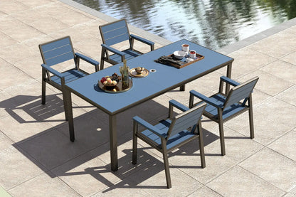 HDPE Outdoor Dining Set for 6