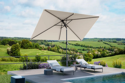 cantilever rectangular patio umbrella with lights Rectangular Patio Umbrella