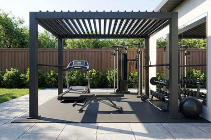 Louvered BBQ Pergola