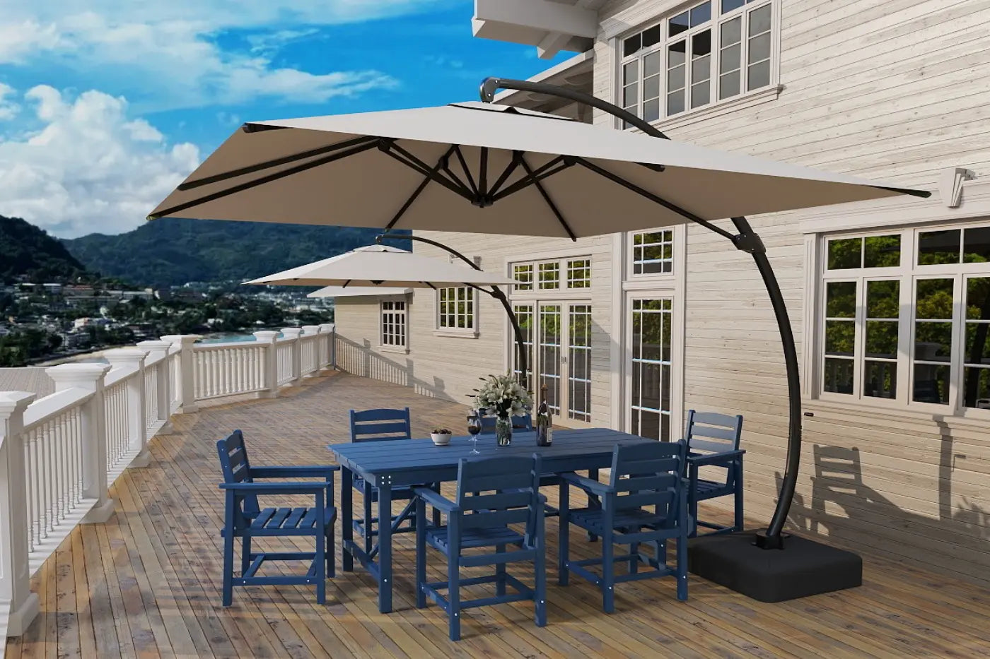 10 ft Square Cantilever Umbrella