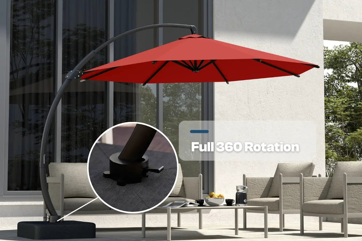 Cantilever Umbrella with Base