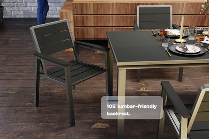 7 Piece Metal Frame Dining Set