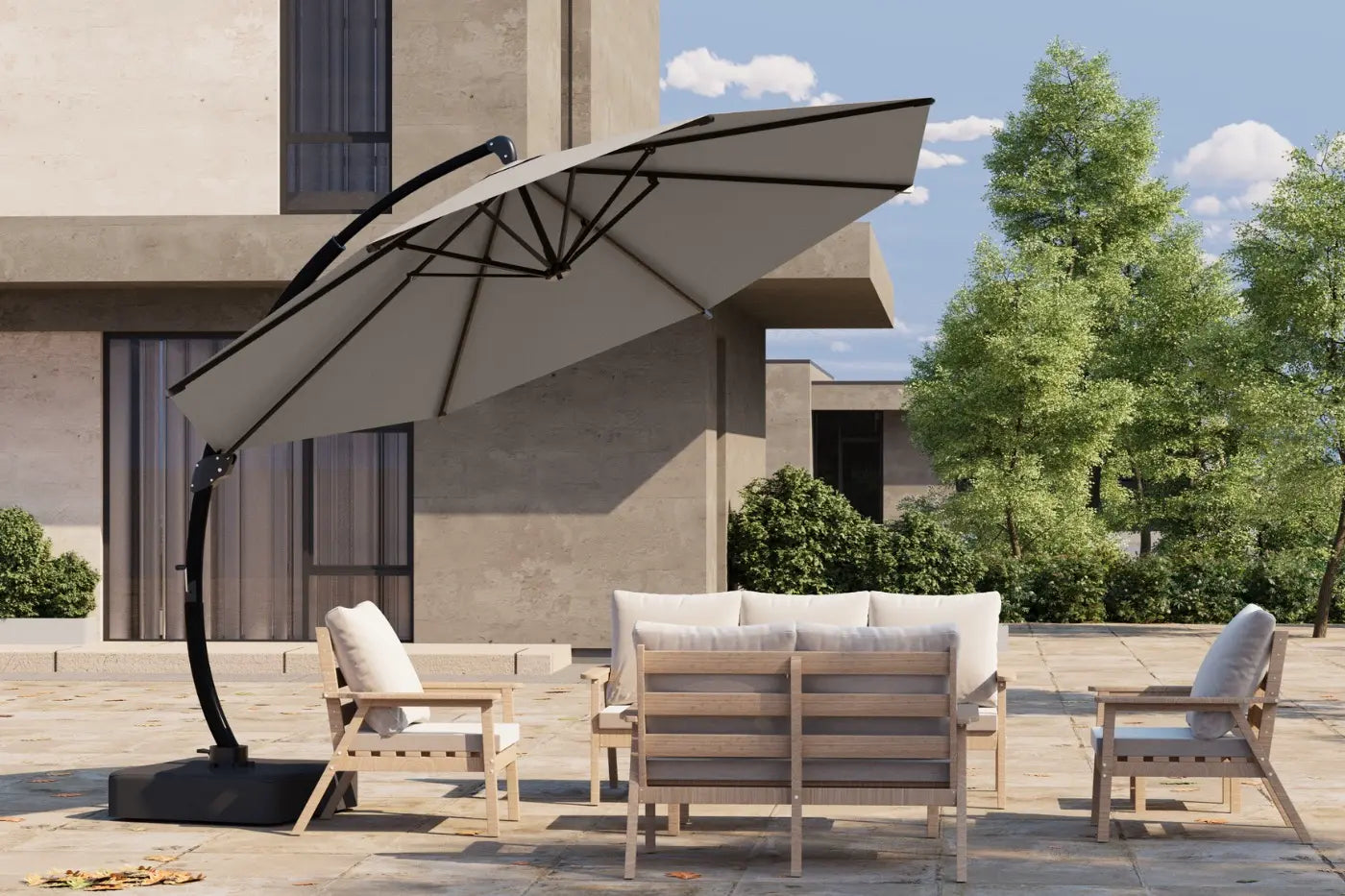 Cantilever Umbrella with Base