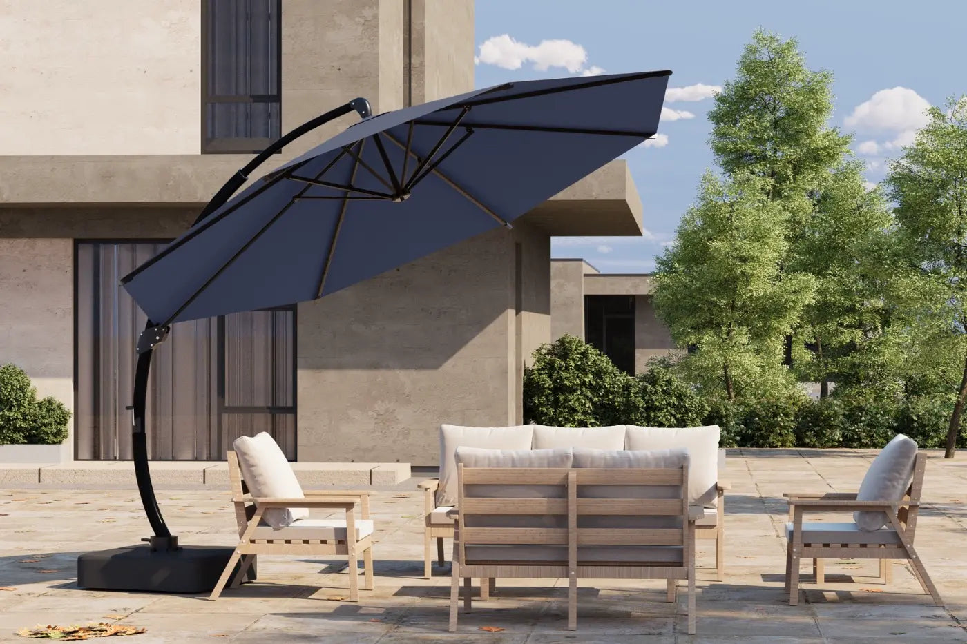 Cantilever Umbrella with Base