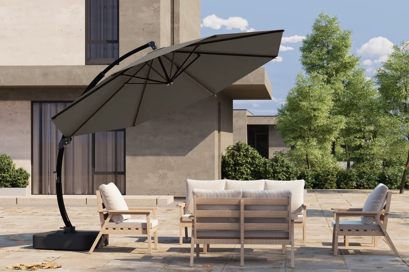 Cantilever Umbrella with Base
