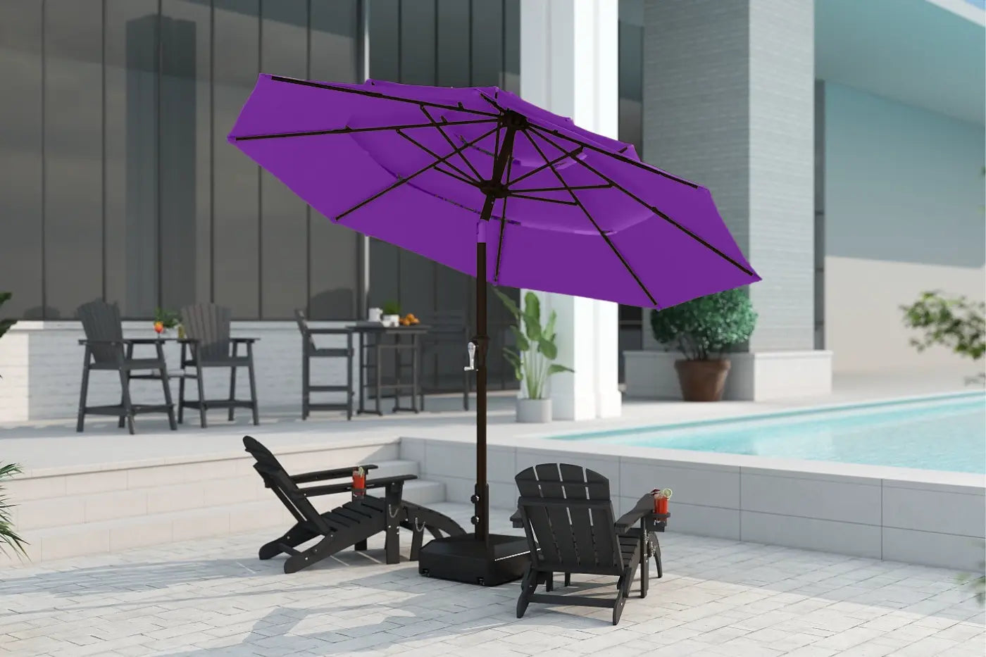 Fiberglass 3-Tier Patio Umbrella