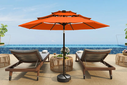 Fiberglass 3-Tier Patio Umbrella